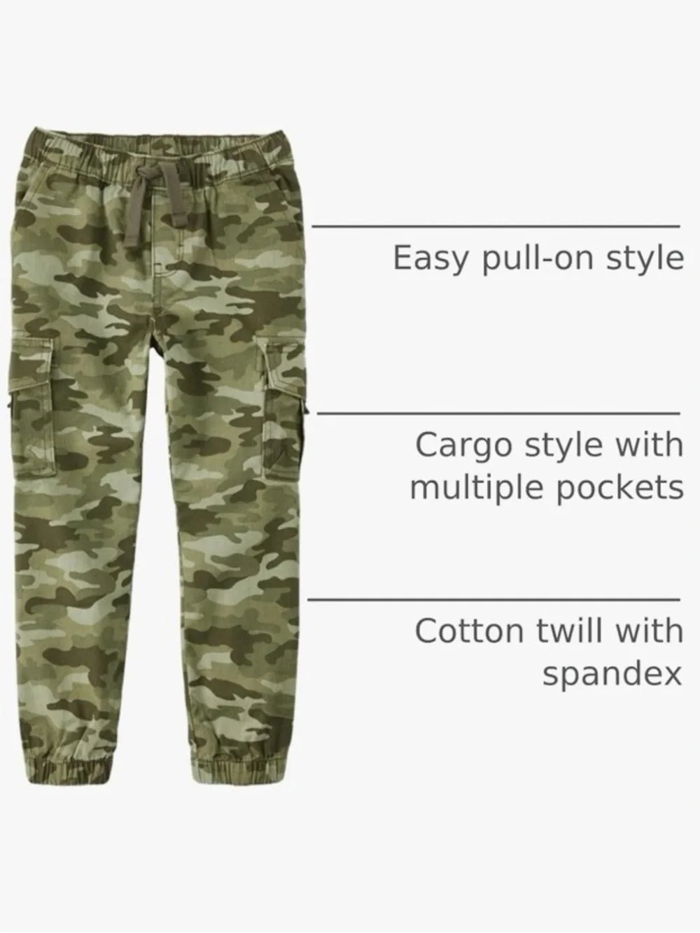 Gymboree Boys ‘S’More Fun’ Bear Shirt and Camo Pants Size 5T